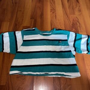 Dickies  Teal and White Striped Tee